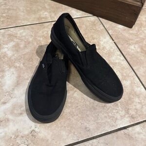 Vans Kids Slip On Shoes Black on Black Size 5 - Preowned